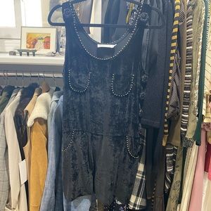 See By Chloe Black Velvet Romper